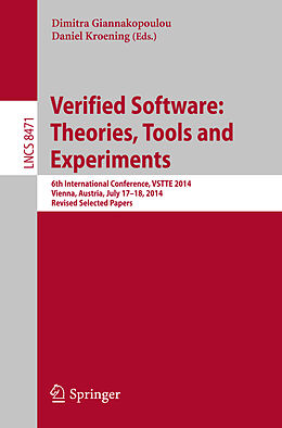 Kartonierter Einband Verified Software: Theories, Tools and Experiments von 