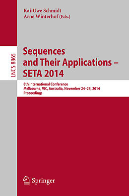 Kartonierter Einband Sequences and Their Applications - SETA 2014 von 