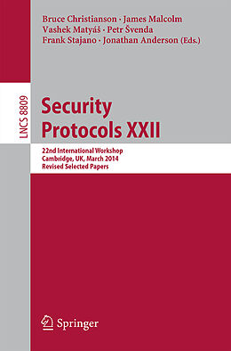 Kartonierter Einband Security Protocols XXII von 