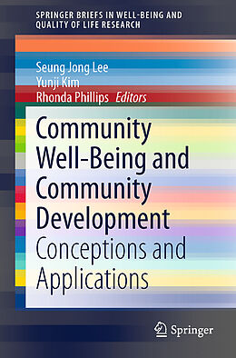 Couverture cartonnée Community Well-Being and Community Development de 