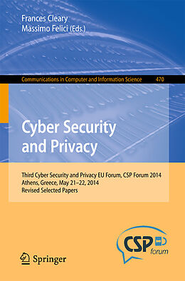 Couverture cartonnée Cyber Security and Privacy de 