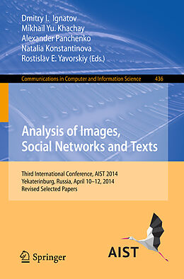 Kartonierter Einband Analysis of Images, Social Networks and Texts von 