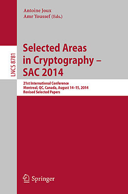 Kartonierter Einband Selected Areas in Cryptography -- SAC 2014 von 