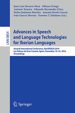 Kartonierter Einband Advances in Speech and Language Technologies for Iberian Languages von 