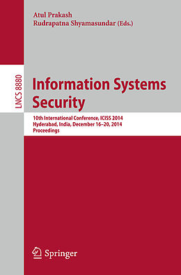 Kartonierter Einband Information Systems Security von 