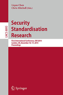 Kartonierter Einband Security Standardisation Research von 