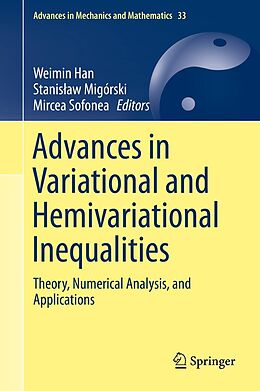 E-Book (pdf) Advances in Variational and Hemivariational Inequalities von 
