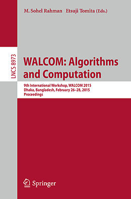 Kartonierter Einband WALCOM: Algorithms and Computation von 
