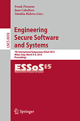 Couverture cartonnée Engineering Secure Software and Systems de 