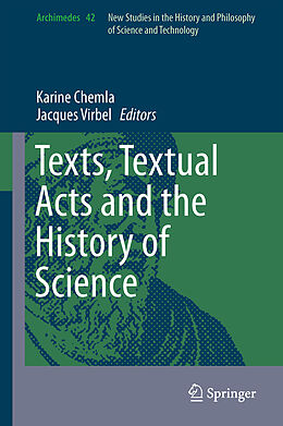 Livre Relié Texts, Textual Acts and the History of Science de 