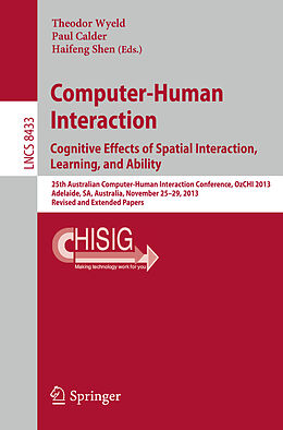 Kartonierter Einband Computer-Human Interaction. Cognitive Effects of Spatial Interaction, Learning, and Ability von 