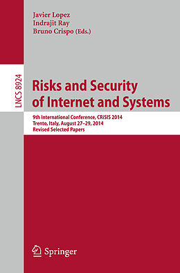 E-Book (pdf) Risks and Security of Internet and Systems von 