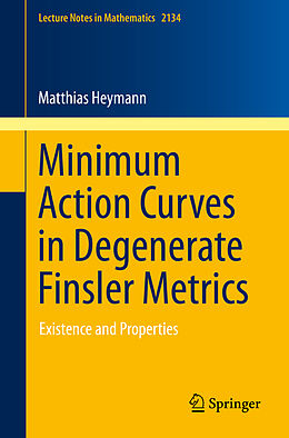 Kartonierter Einband Minimum Action Curves in Degenerate Finsler Metrics von Matthias Heymann