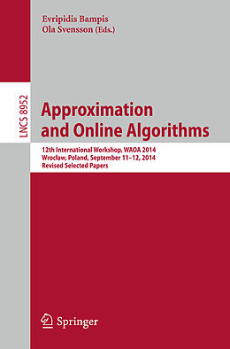 Kartonierter Einband Approximation and Online Algorithms von 