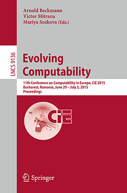 Kartonierter Einband Evolving Computability von 