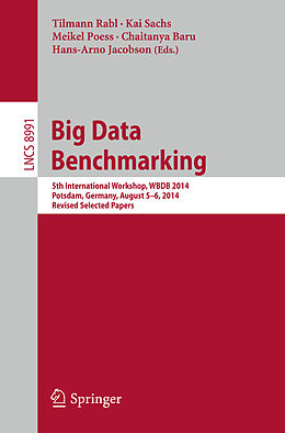 Couverture cartonnée Big Data Benchmarking de 