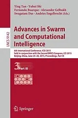 Kartonierter Einband Advances in Swarm and Computational Intelligence von