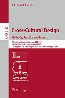 Kartonierter Einband Cross-Cultural Design Methods, Practice and Impact von 