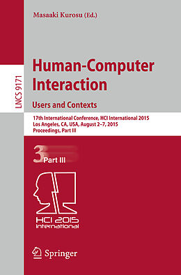 Kartonierter Einband Human-Computer Interaction: Users and Contexts von 