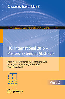 Kartonierter Einband HCI International 2015 - Posters  Extended Abstracts von 