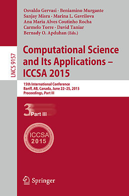 Kartonierter Einband Computational Science and Its Applications -- ICCSA 2015 von 