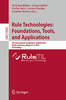Kartonierter Einband Rule Technologies: Foundations, Tools, and Applications von 
