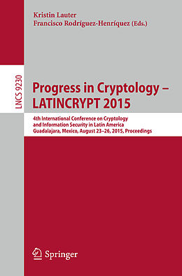 Kartonierter Einband Progress in Cryptology -- LATINCRYPT 2015 von 