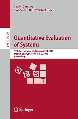 Couverture cartonnée Quantitative Evaluation of Systems de 