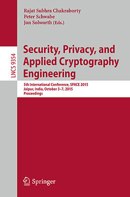 Kartonierter Einband Security, Privacy, and Applied Cryptography Engineering von 