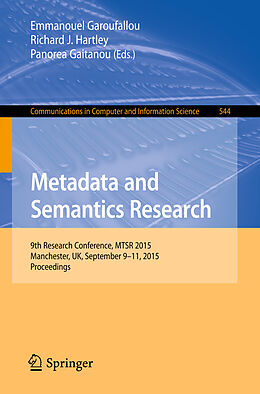 E-Book (pdf) Metadata and Semantics Research von 