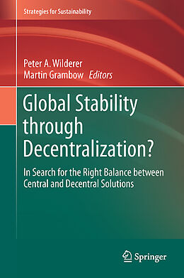 Livre Relié Global Stability through Decentralization? de 