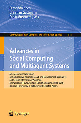 Kartonierter Einband Advances in Social Computing and Multiagent Systems von 