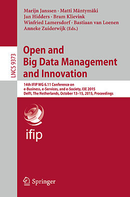 Kartonierter Einband Open and Big Data Management and Innovation von 