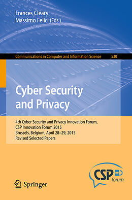 E-Book (pdf) Cyber Security and Privacy von 