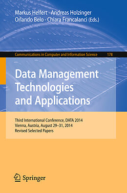 Kartonierter Einband Data Management Technologies and Applications von 