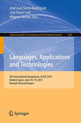 E-Book (pdf) Languages, Applications and Technologies von 