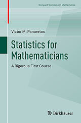 Couverture cartonnée Statistics for Mathematicians de Victor M. Panaretos