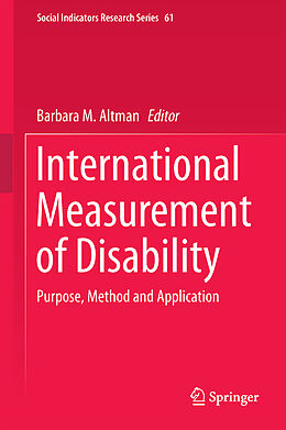 Fester Einband International Measurement of Disability von 