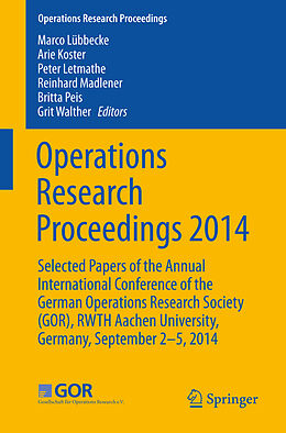 Couverture cartonnée Operations Research Proceedings 2014 de 
