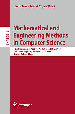 Kartonierter Einband Mathematical and Engineering Methods in Computer Science von 