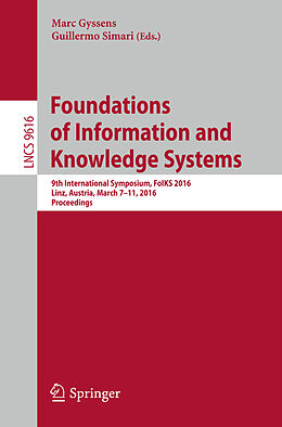 E-Book (pdf) Foundations of Information and Knowledge Systems von 