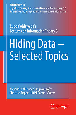 Livre Relié Hiding Data - Selected Topics de Rudolf Ahlswede