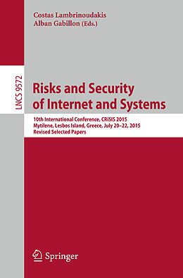 Kartonierter Einband Risks and Security of Internet and Systems von 