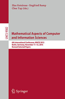 Kartonierter Einband Mathematical Aspects of Computer and Information Sciences von 