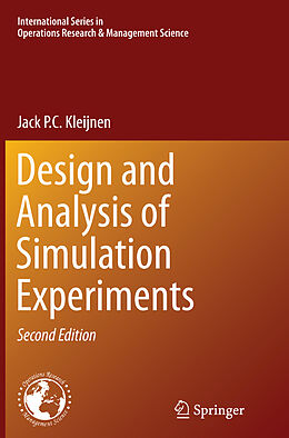 Couverture cartonnée Design and Analysis of Simulation Experiments de Jack P. C. Kleijnen