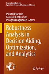 eBook (pdf) Robustness Analysis in Decision Aiding, Optimization, and Analytics de 