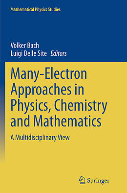 Couverture cartonnée Many-Electron Approaches in Physics, Chemistry and Mathematics de 