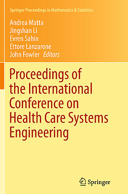 Couverture cartonnée Proceedings of the International Conference on Health Care Systems Engineering de 