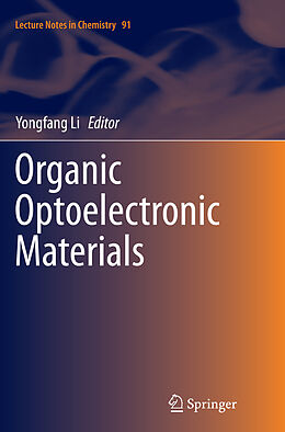 Couverture cartonnée Organic Optoelectronic Materials de 