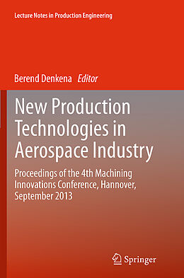 Couverture cartonnée New Production Technologies in Aerospace Industry de 